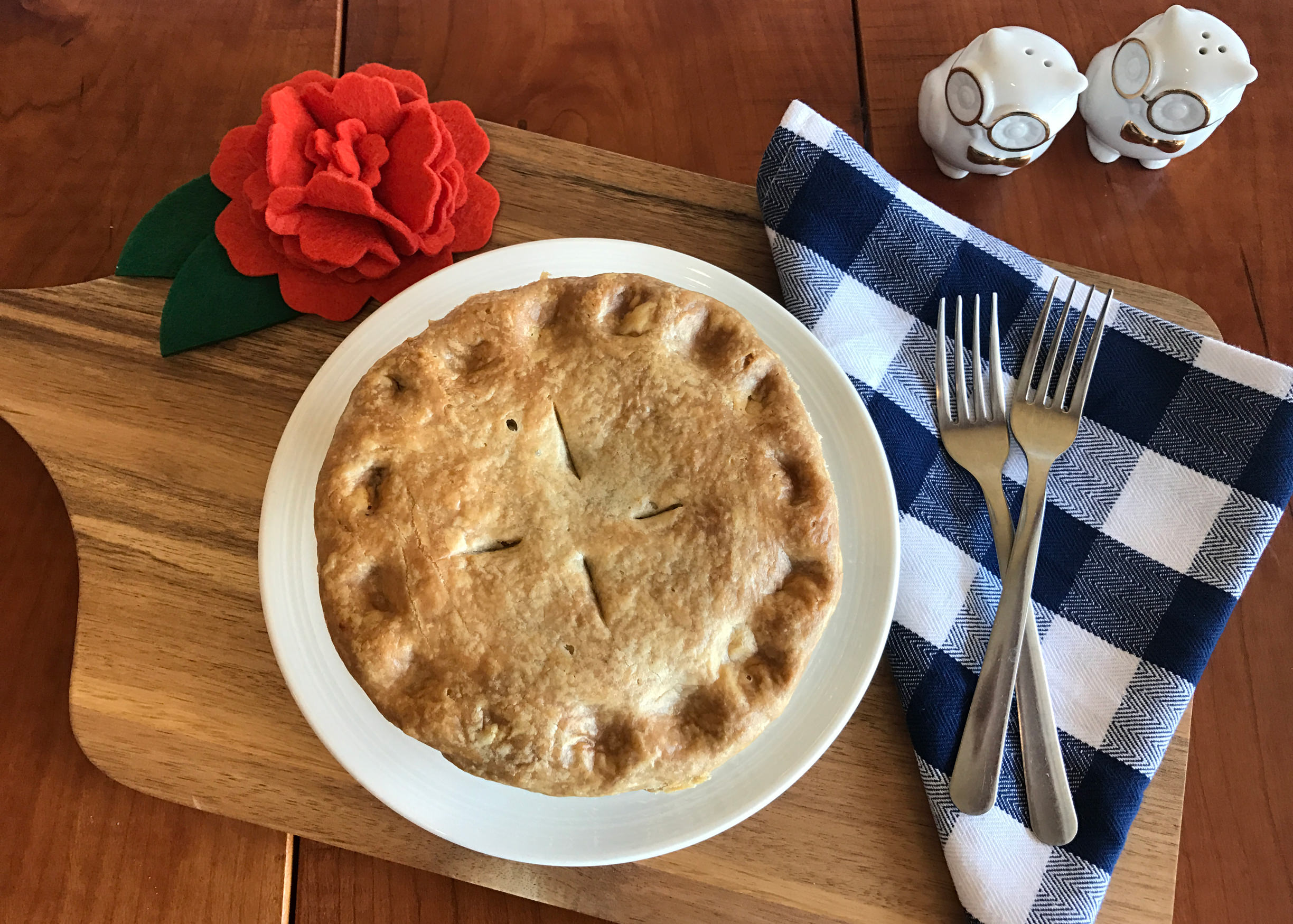 Plate full of a Maui Pie pie